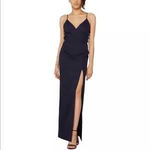 Fame and partners navy button- side dress